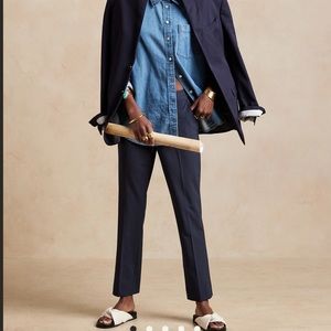 Banana Republic Ryan Mid Rise Straight Slim Fit Pants